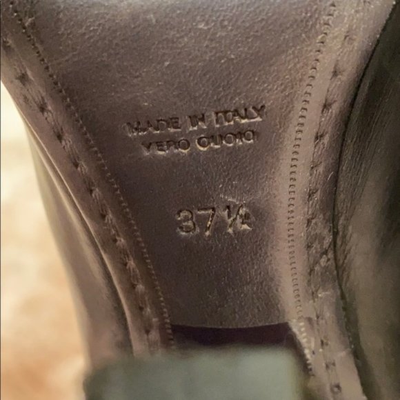 Costume National Black Leather Shearling Pull On High Heel Boots Made in Italy - Picture 13 of 13